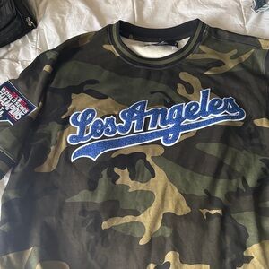 Camouflage Tee with Blue Los Angeles Logo